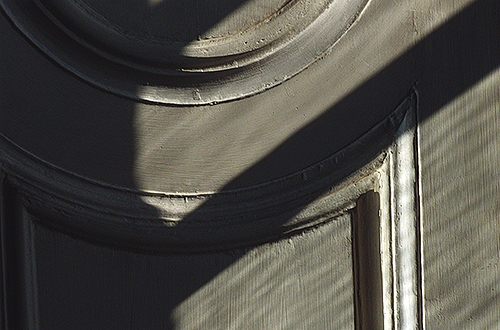 shadow on door