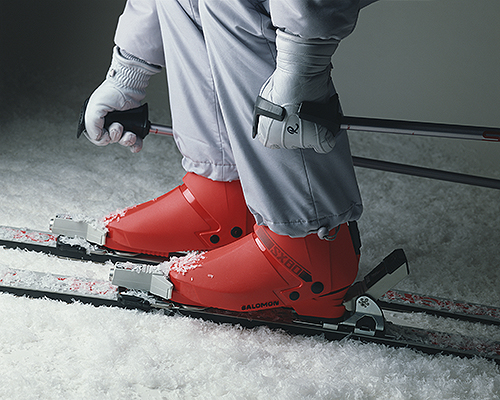 skis and boots